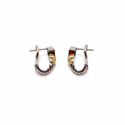 Boucles d'oreilles en or blanc, or jaune, émeraudes et diamants - Castafiore