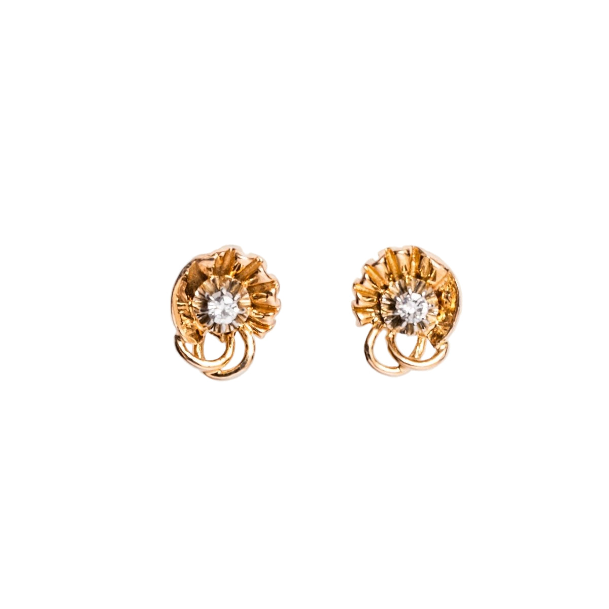 Boucles d'oreilles en or et diamants - Castafiore