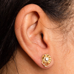 Boucles d'oreilles en or et diamants - Castafiore