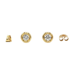 Boucles d'oreilles en or jaune & diamants - Castafiore