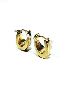 Boucles d'oreilles en or jaune et blanc - Castafiore