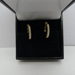 Boucles d'oreilles en or jaune et diamants - Castafiore