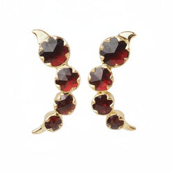 Boucles d’oreilles en or jaune et grenats - Castafiore