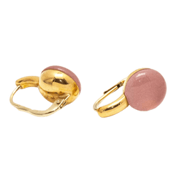 Boucles d'oreilles en or jaune et quartz - Castafiore