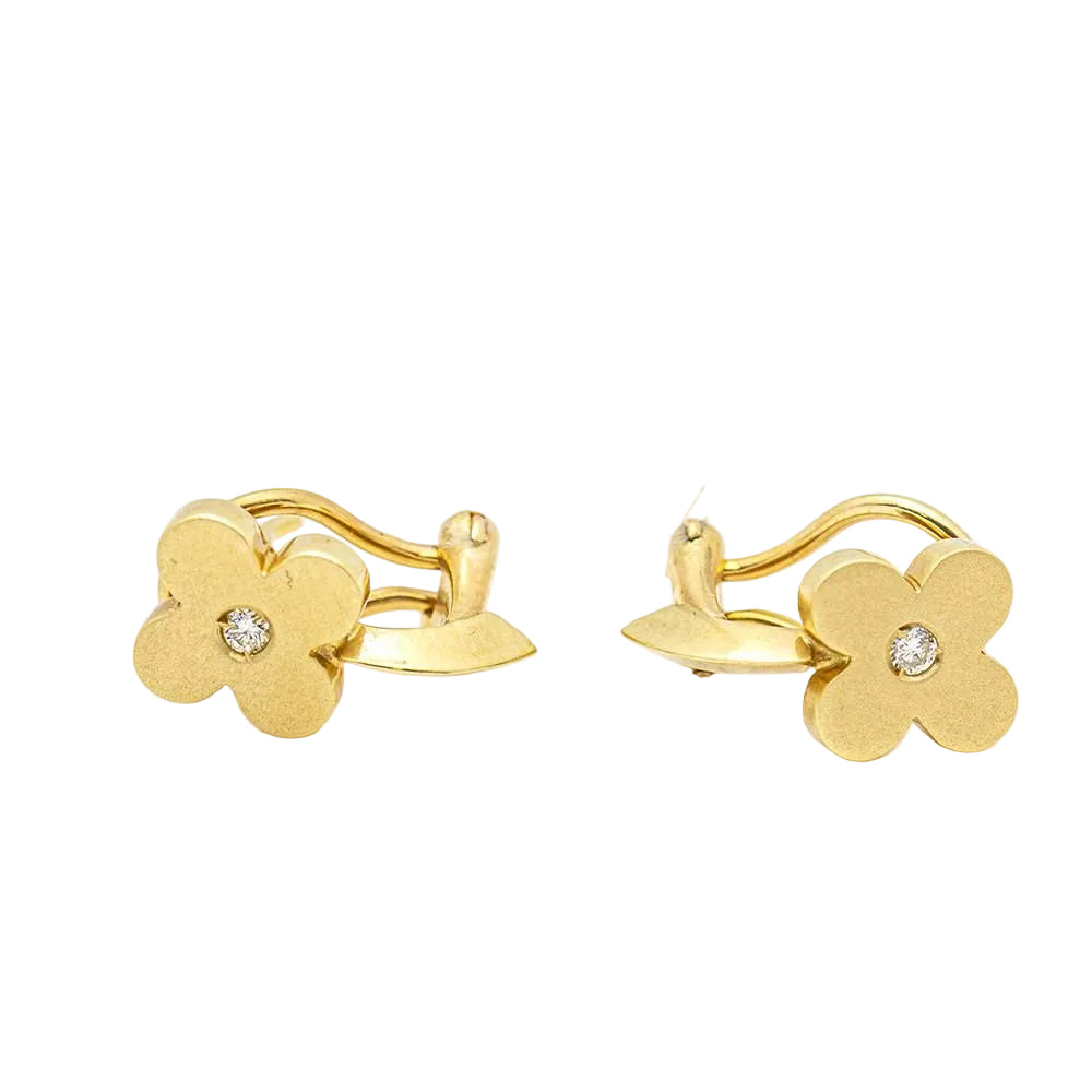 Boucles d'oreilles FLEUR en or et diamant
