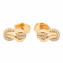 Boucles d'oreilles FRED "Chance Infinie" en or rose et diamants - Castafiore