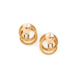 Boucles d'oreilles HERMÈS en or jaune, poinçon Georges Lenfant - Castafiore