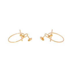 Boucles d'oreilles HERMÈS "Loop" en or rose - Castafiore