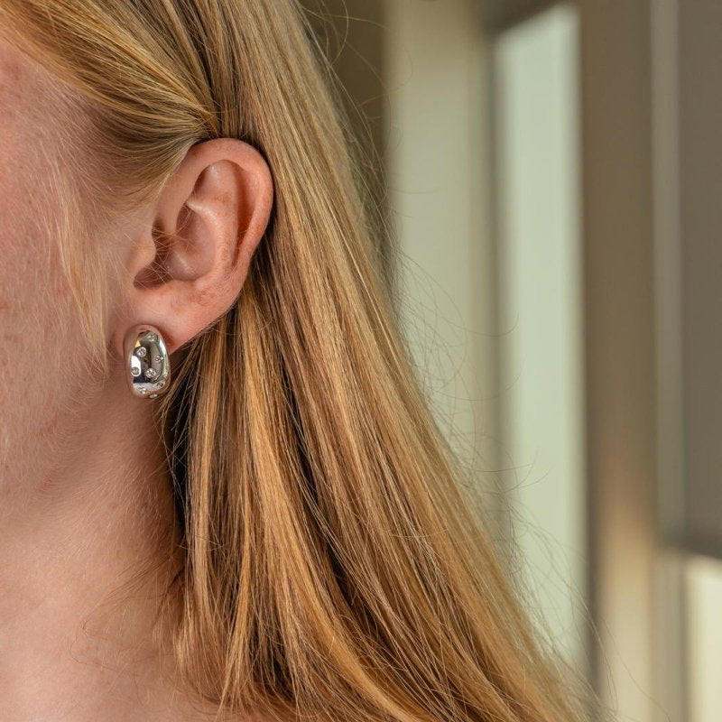 Boucles d'oreilles Or blanc Diamant - Castafiore