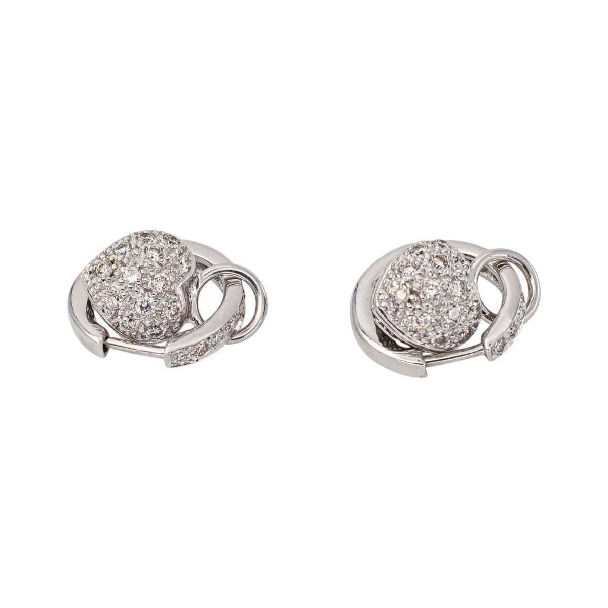 Boucles d'oreilles Or blanc Diamant - Castafiore