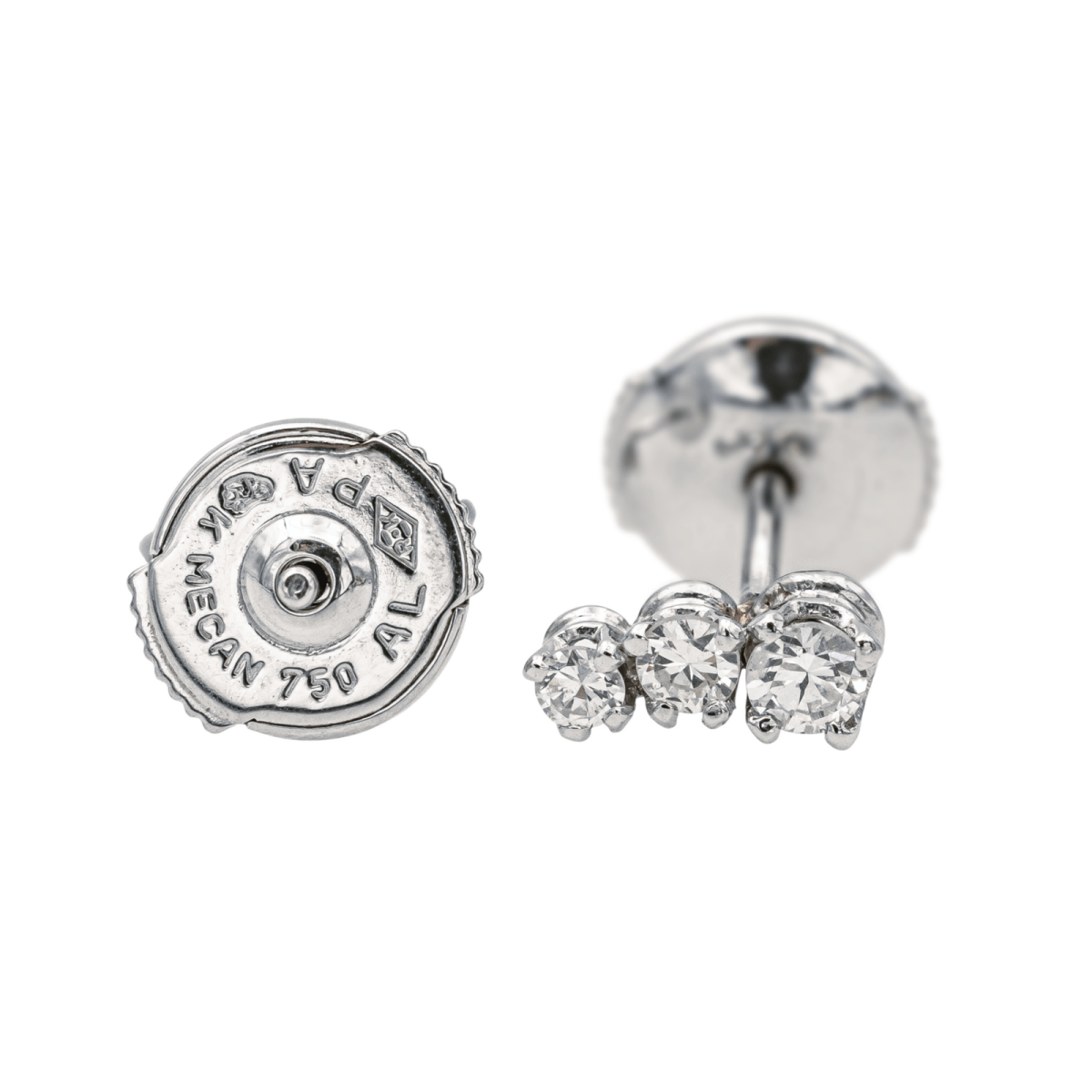 Boucles d'oreilles Or blanc Diamant - Castafiore