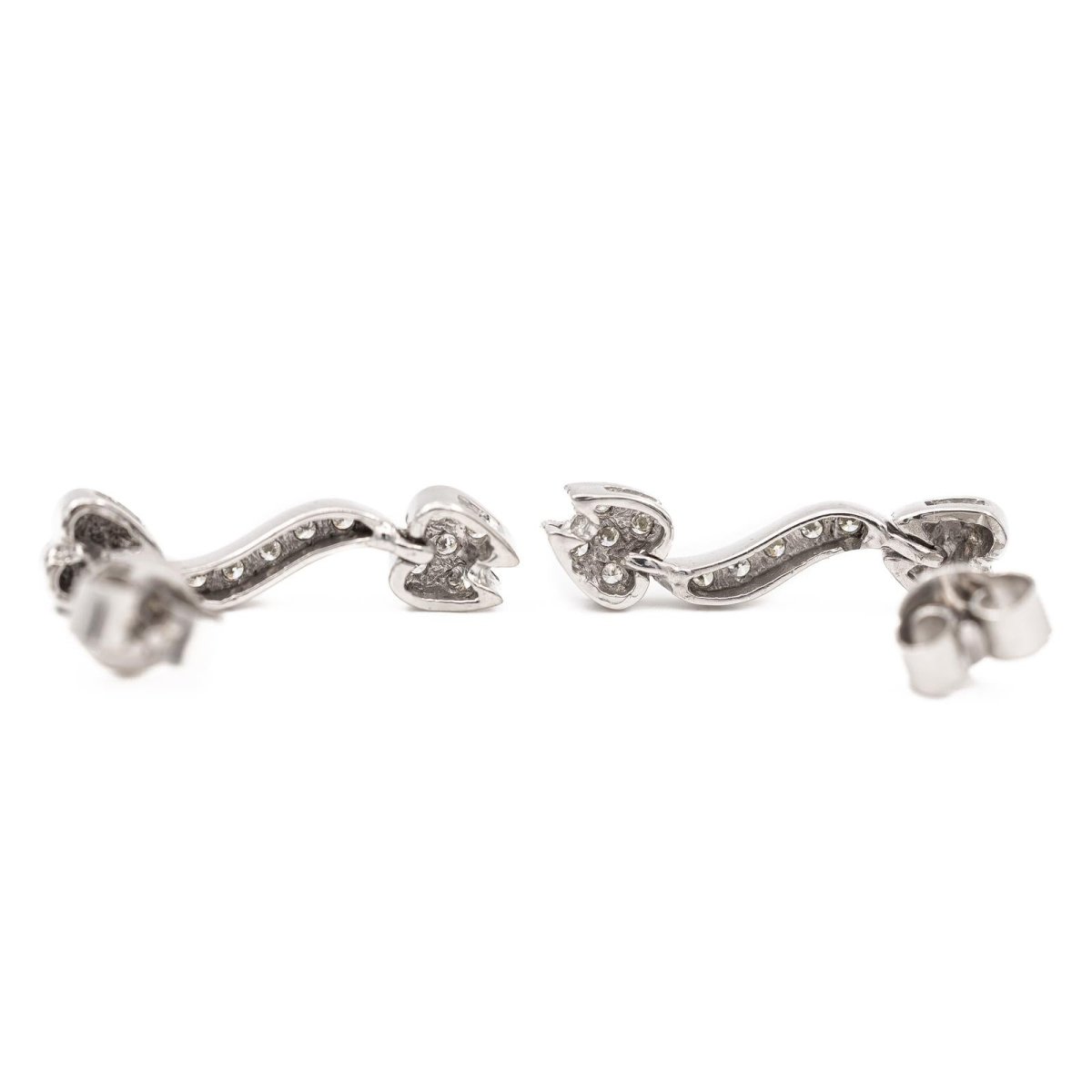 Boucles d'oreilles Or blanc Diamant - Castafiore