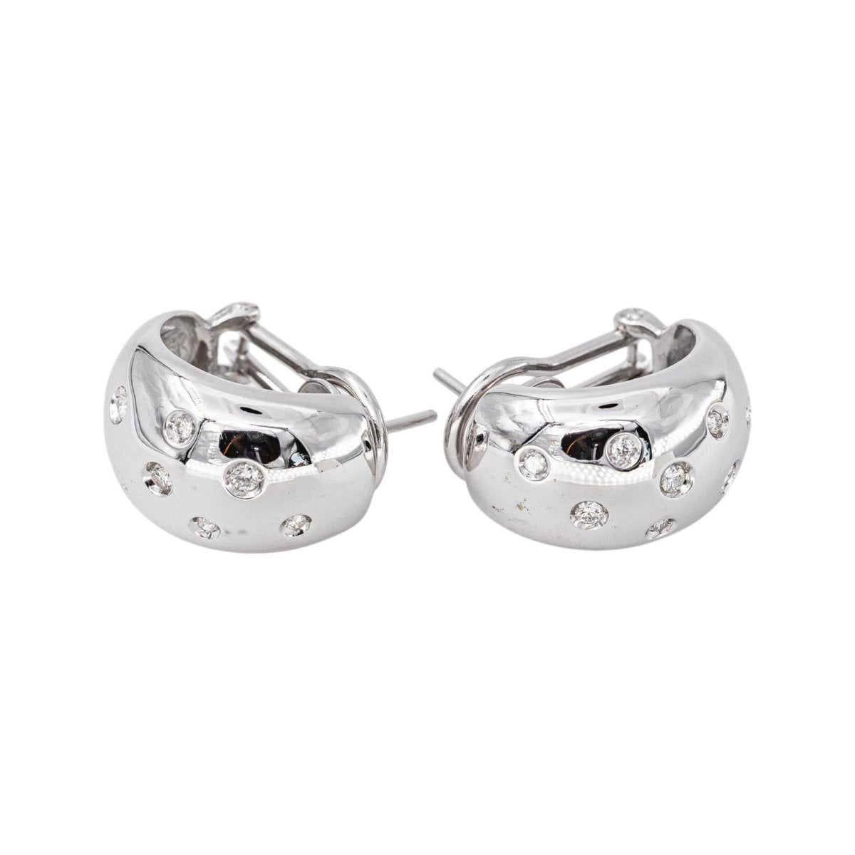 Boucles d'oreilles Or blanc Diamant - Castafiore
