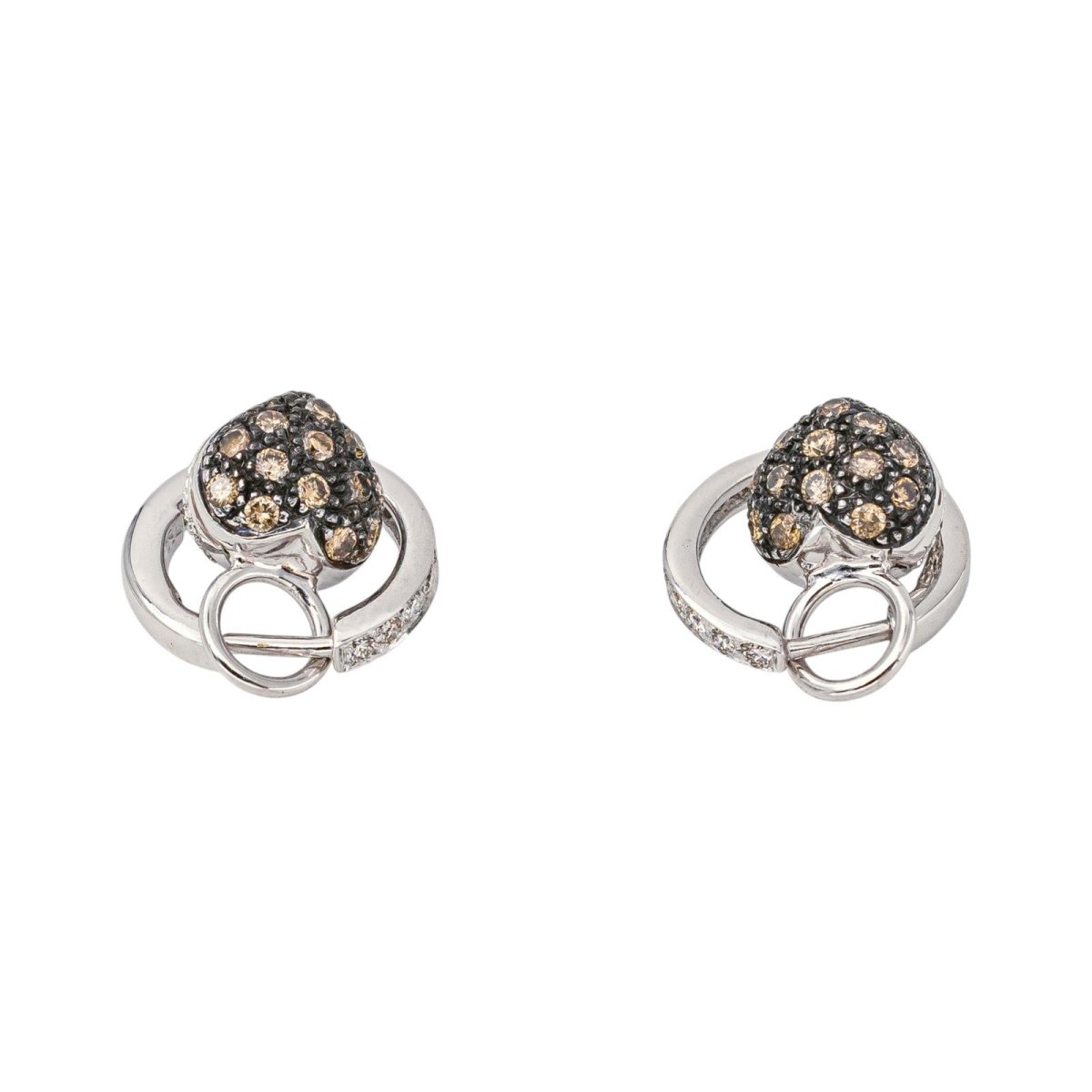 Boucles d'oreilles Or blanc Diamant - Castafiore