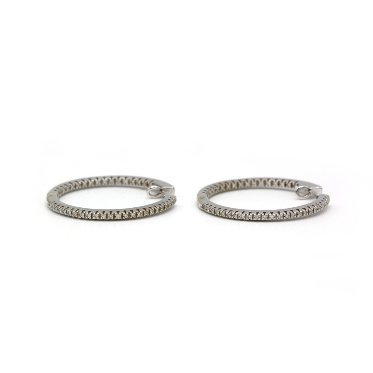 Boucles d'oreilles - Or blanc & Diamants - Castafiore