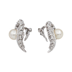Boucles d'oreilles Or blanc Perle - Castafiore