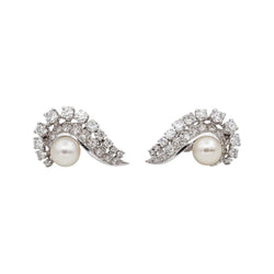 Boucles d'oreilles Or blanc Perle - Castafiore