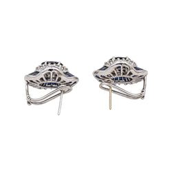 Boucles d'oreilles Or blanc saphir - Castafiore