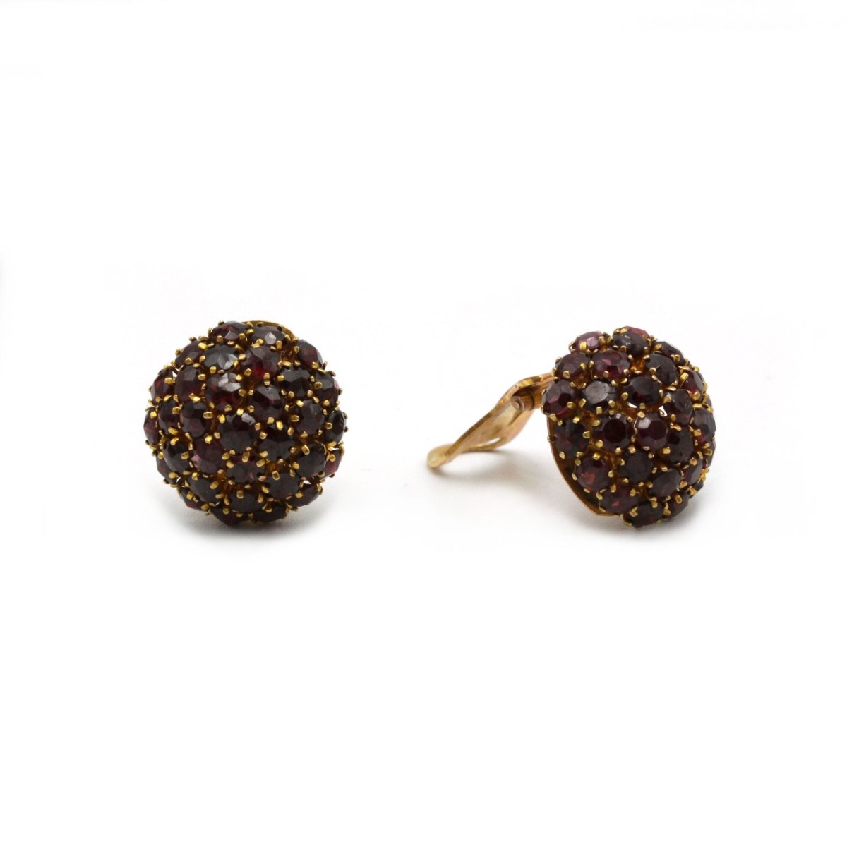 Boucles d'oreilles - Or et grenats - Castafiore