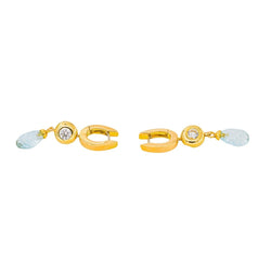 Boucles d'oreilles Or jaune Aigue-marine - Castafiore