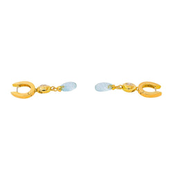 Boucles d'oreilles Or jaune Aigue-marine - Castafiore