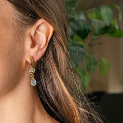 Boucles d'oreilles Or jaune Aigue-marine - Castafiore