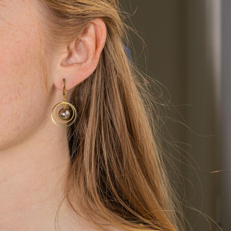 Boucles d'oreilles Or jaune Perle - Castafiore