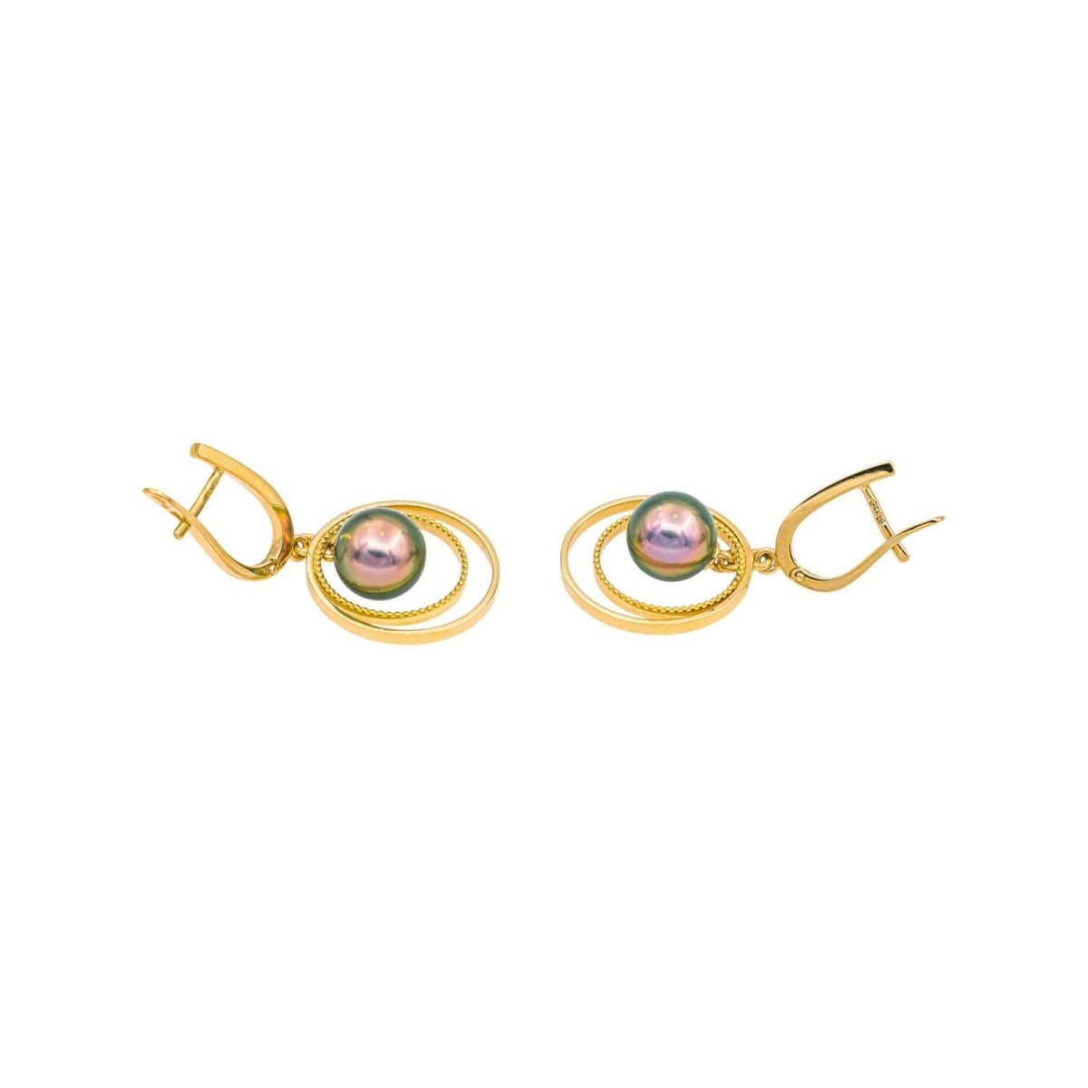 Boucles d'oreilles Or jaune Perle - Castafiore