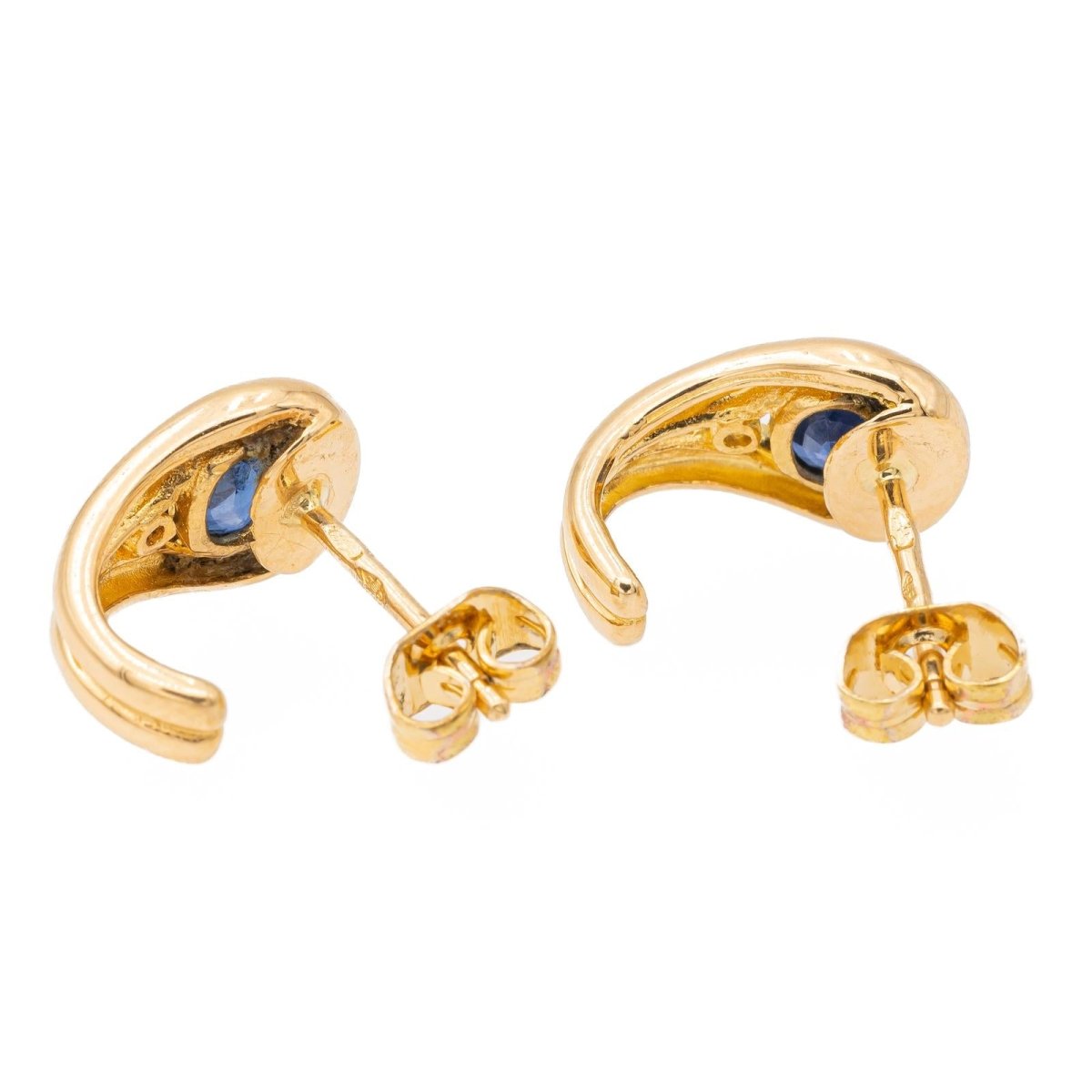 Boucles d'oreilles Or jaune Saphir - Castafiore