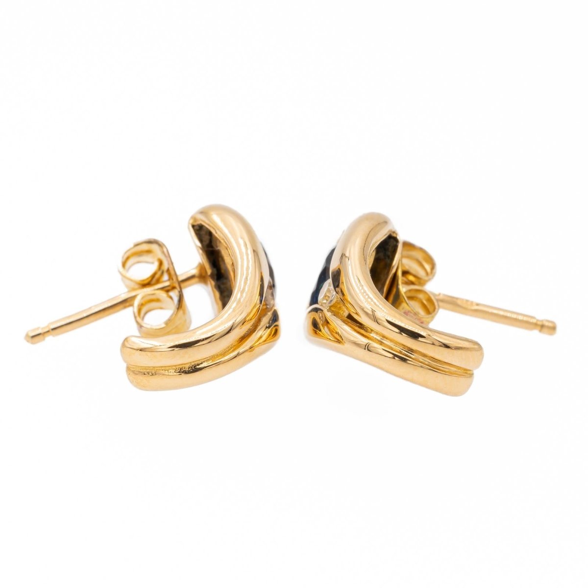 Boucles d'oreilles Or jaune Saphir - Castafiore