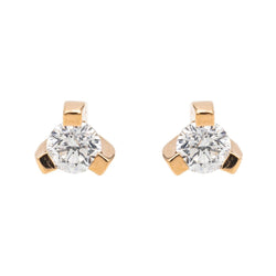 Boucles d'oreilles Or rose Diamant - Castafiore