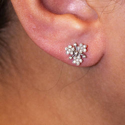 Boucles d'oreilles PASQUALE BRUNI fleurs en diamants - Castafiore