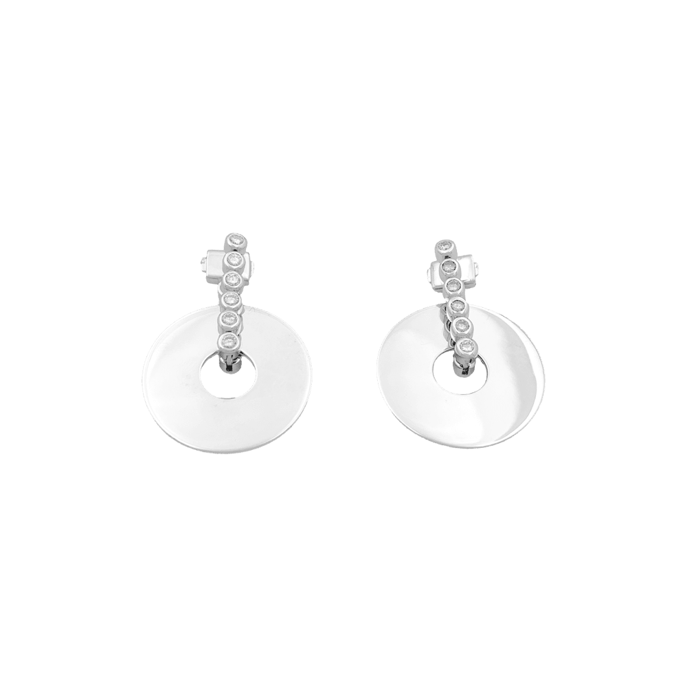 Boucles d'oreilles Pendantes CHAUMET "Boréal" en or blanc et diamants - Castafiore