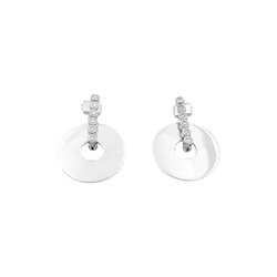 Boucles d'oreilles Pendantes CHAUMET "Boréal" en or blanc et diamants - Castafiore