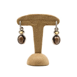 Boucles d'oreilles pendantes DAVID YURMAN en argent, quartz fumé et citrine - Castafiore
