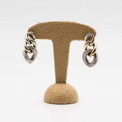 Boucles d'Oreilles Pendantes DAVID YURMAN en or jaune et argent - Castafiore