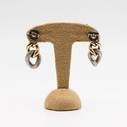 Boucles d'Oreilles Pendantes DAVID YURMAN en or jaune et argent - Castafiore