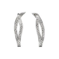 Boucles d’oreilles Pendantes en or blanc et diamants - Castafiore