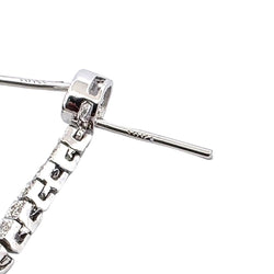 Boucles d'oreilles Pendantes en or blanc, onyx et diamants - Castafiore