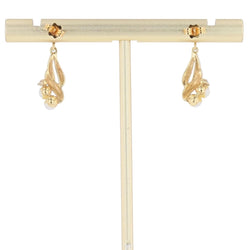 Boucles d'oreilles Pendantes en or blanc, or jaune, perles et diamants - Castafiore