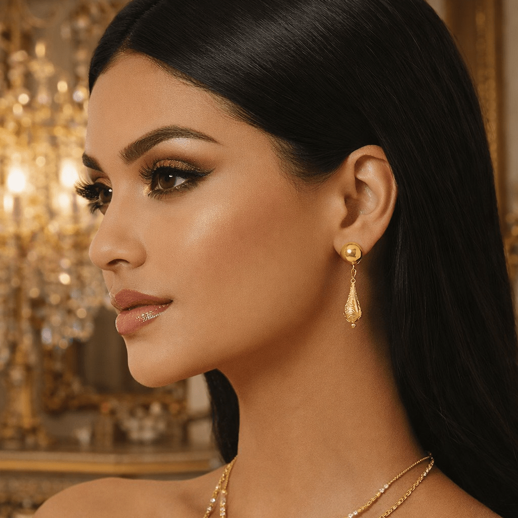 Boucles d'oreilles Pendantes en or jaune - Castafiore