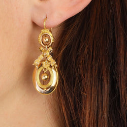 Boucles d'oreilles Pendantes en or jaune - Castafiore