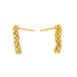 Boucles d'oreilles Pendantes en or jaune et diamants - Castafiore