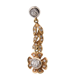 Boucles d’oreilles Pendantes en or jaune et diamants - Castafiore