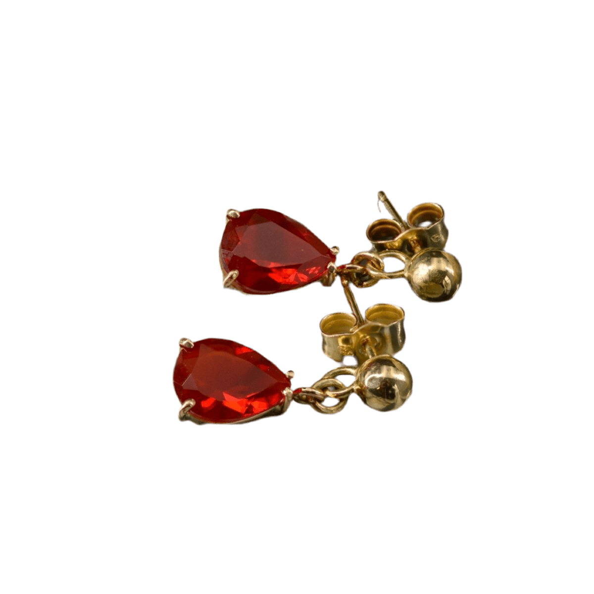 Boucles d'oreilles Pendantes en or jaune et opales - Castafiore