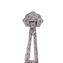 Boucles d'oreilles Pendantes en platine et diamants - Castafiore