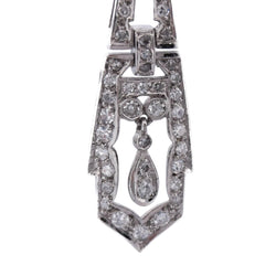 Boucles d'oreilles Pendantes en platine et diamants - Castafiore