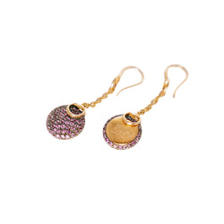 Boucles d'oreilles Pendantes GUCCI en or jaune et améthystes - Castafiore