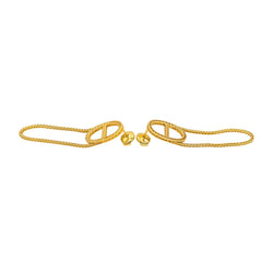 Boucles d'oreilles Pendantes HERMÈS "Chaîne d'ancre" en or jaune - Castafiore