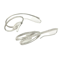 Boucles d'oreilles Pendantes HUTTON NEW YORK en or blanc et diamants - Castafiore